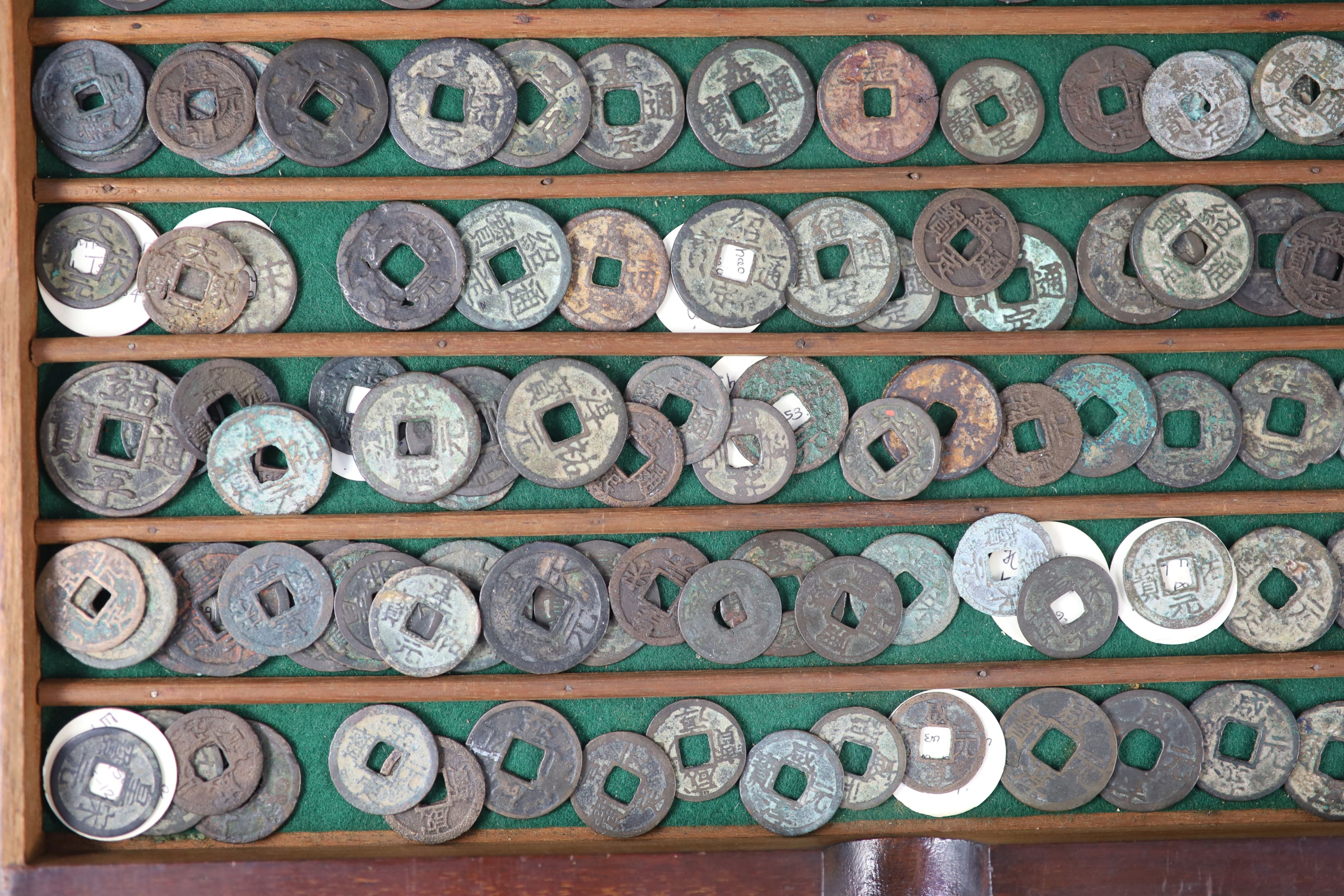 China, 159 Ancient bronze and iron round coins, Southern Song dynasty, Emperors Ning Zong (1195-1224) to Emperor Du Zong (1265-74),